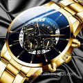 2021 Geneva Fashion Mens Watches Top Brand Luxury Quartz Wrist Watch Men Date Casual Gold Steel Relogio Masculino montre homme